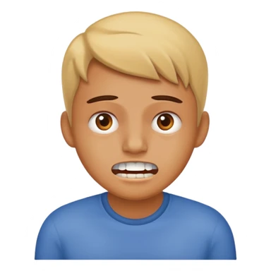 Worried and teeth sticker