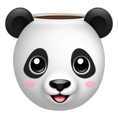 Panda dans tasse à café sticker