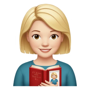 generate an ios genmoji of COLLEEN HOOVER "IT ENDS WITH US" book sticker