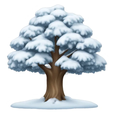 Un albero ricoperto di neve  sticker