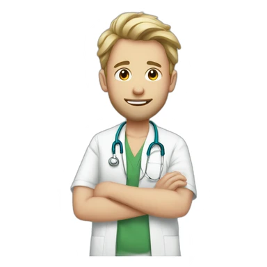 Maarten at hospital sticker