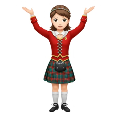 Female highland dancer wearing kilt sticker