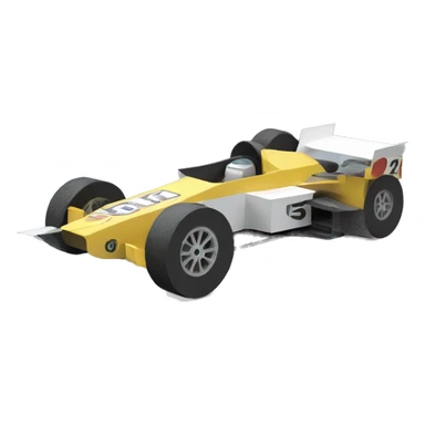 Papercraft racing car sticker