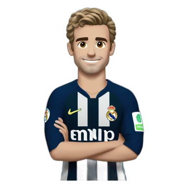 Griezmann portant le maillot du Real Madrid sticker