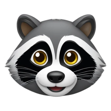 racoon-face-happy sticker