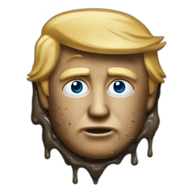 Donald Trump covered in mud sticker