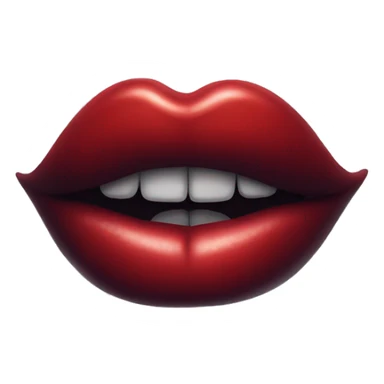 Red vampire lips sticker