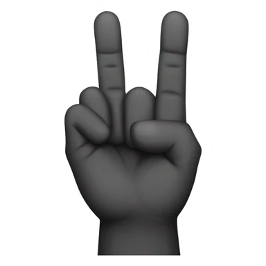 Upside down rock on hand sign sticker
