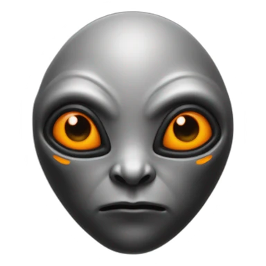 realistic alien black with orange details sticker