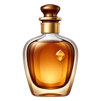 Organic cosmetic in a brown cristal bottle sticker