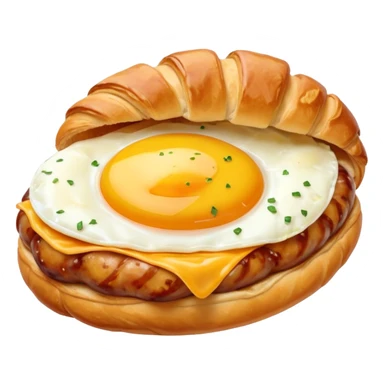 Croissant Saucisse oeuf et fromage sticker