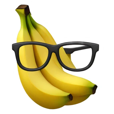 Banana with glasses  sticker