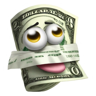 Doodle with money tongue  sticker