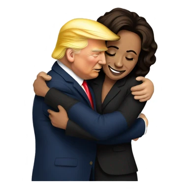 create trump hugging kamala sticker