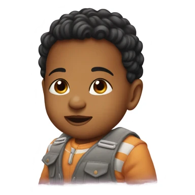 Baby taking Santana picture sticker