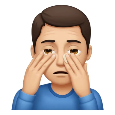 Rubbing your eyes sticker