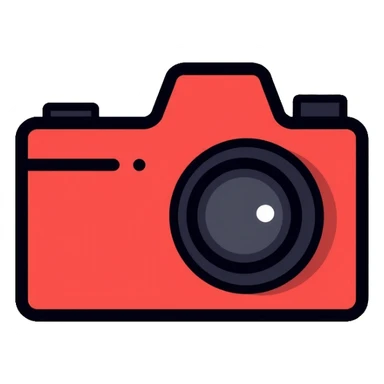 red minimalist camera sticker
