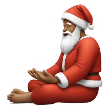 Santa clause doing meditation sticker