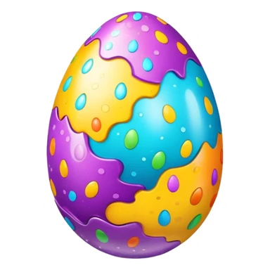 Colorful decorated Easter egg sticker