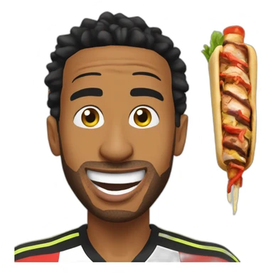 Aubameyang mange un kebab sticker
