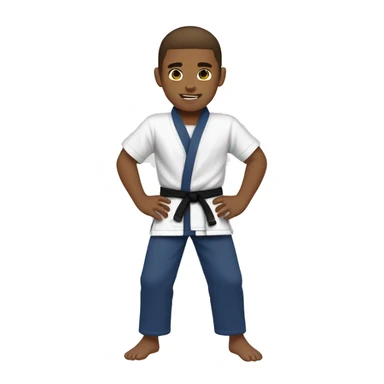 Jiujitsu boy brown hair sticker