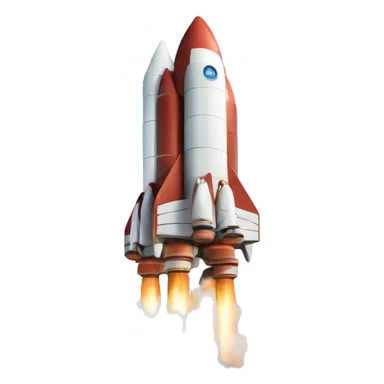 rocket in cosmos sticker