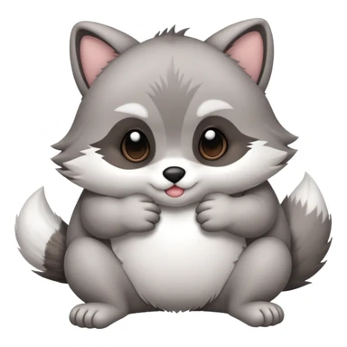 mapache lanzando besos sticker