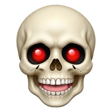exaggerated Money White Skull Emoji and Tongue Face sticker