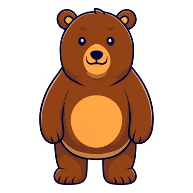 Russian grizzly bear sticker