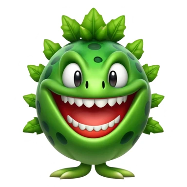 Petey Piranha, the Mario character, smiling sticker