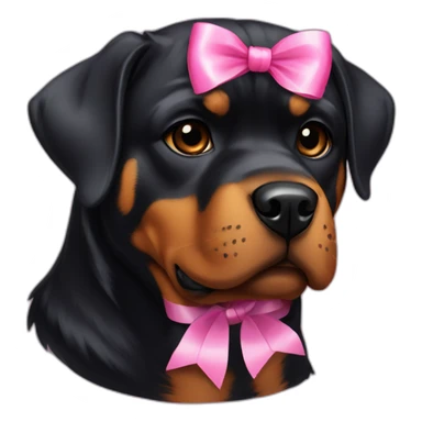 Rottweiler with pink ribbon sticker