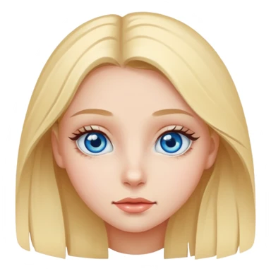 Solo un ojo azul de chica para emoji sticker
