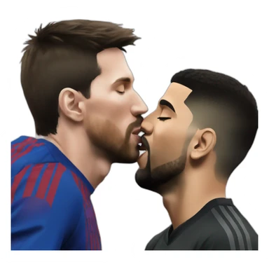 Messi kissing drake sticker