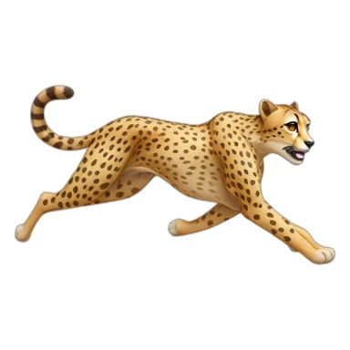 running cheetah sticker