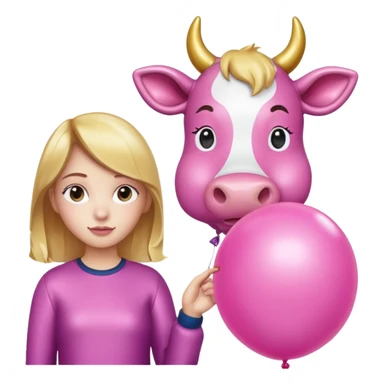   jeff koons  girl cow balloon sculpture  sticker