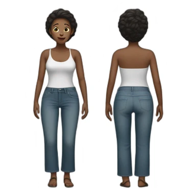 woman with big pants sticker