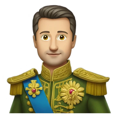 Volodymyr Zelenskyy as prince of Ukraine Empire sticker