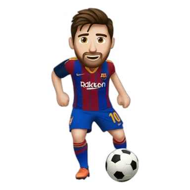 Messi playing football sticker