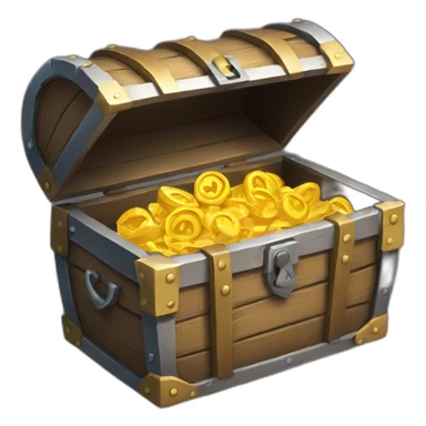an empty treasure chest sticker