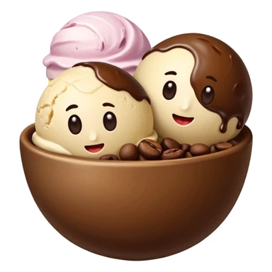 bolitas de helado de cafe con semilla de cafe  sticker