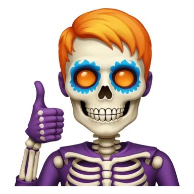 Pulgar arriba día de muertos sticker