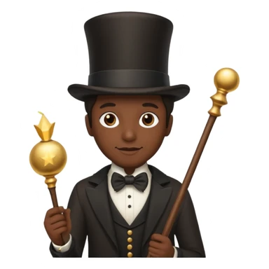 🧍🏼🎩🪄 sticker