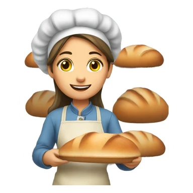 girl cooking bread sticker