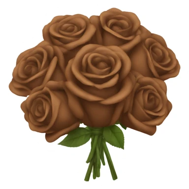 Brown roses bouquet  sticker