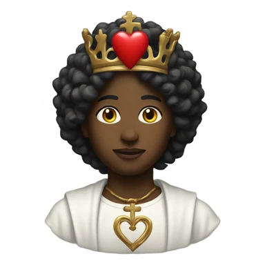 black sacred heart sticker