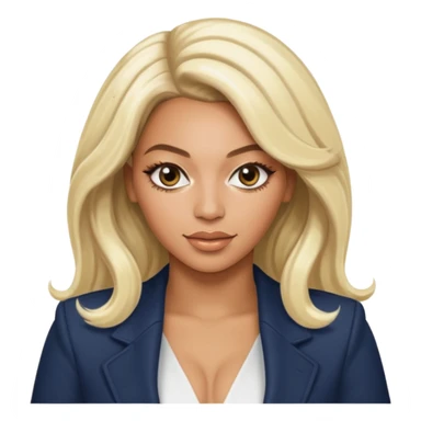 Beyonce with platinum blonde hair sticker