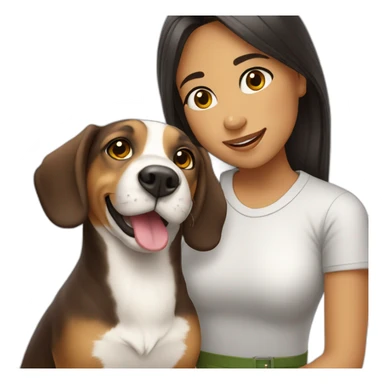 Girl bolivian with a cocker sticker