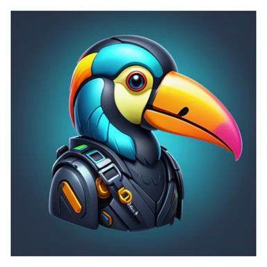cyperpunk toucan  sticker