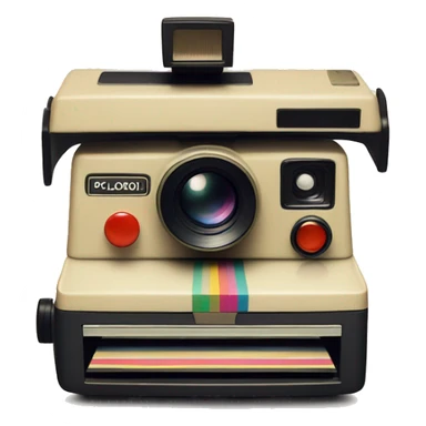 vintage polaroid camera sticker