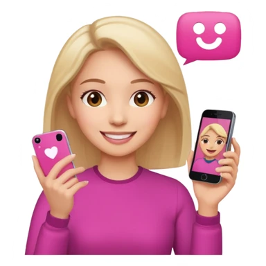 pink video call sticker